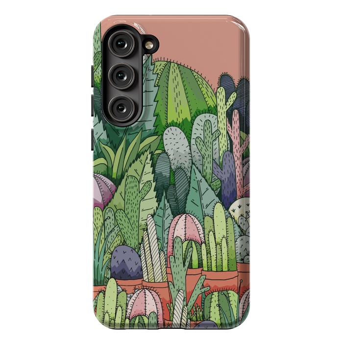 Galaxy S23 Plus StrongFit Cactus Garden by Steve Wade (Swade)