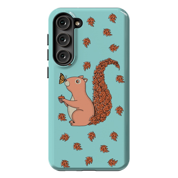 Galaxy S23 Plus StrongFit Squirrel and Butterfly by Coffee Man