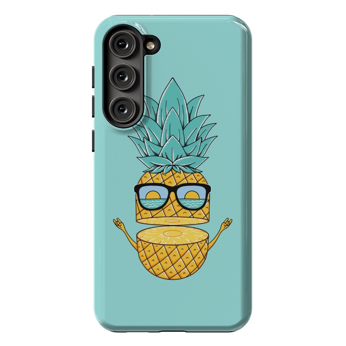 Galaxy S23 Plus StrongFit Pineapple Sunglasses by Coffee Man