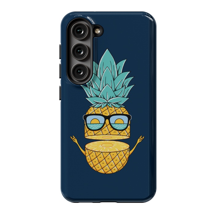 Galaxy S23 StrongFit Pineapple Sunglasses Blue by Coffee Man