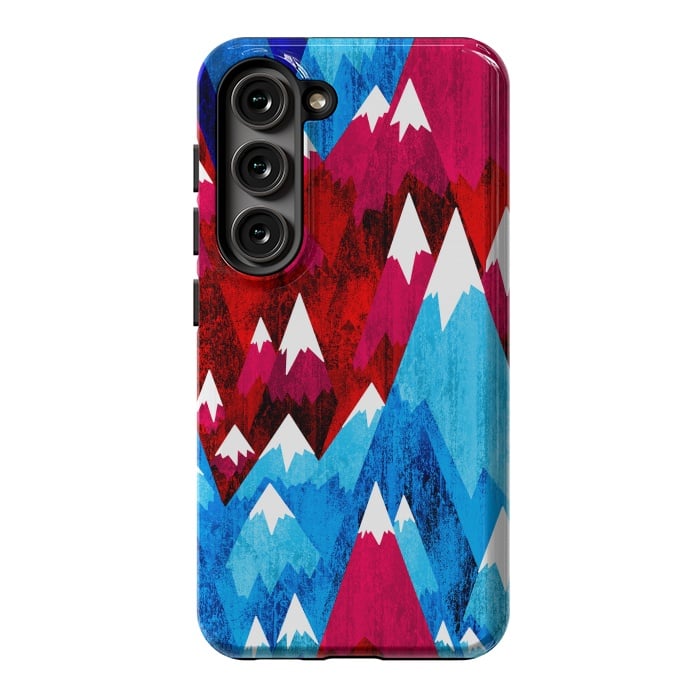 Galaxy S23 StrongFit Blue Peak Mountains by Steve Wade (Swade)