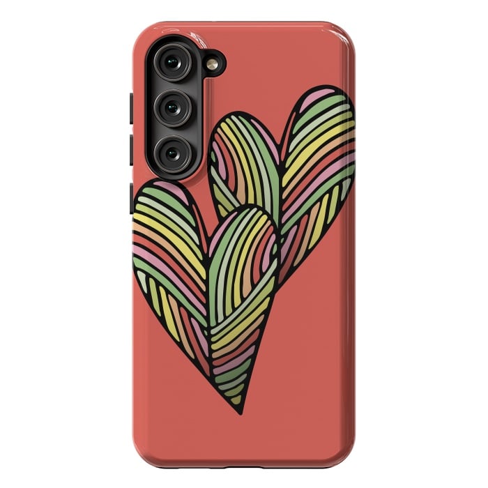 Galaxy S23 Plus StrongFit Two Hearts by Majoih