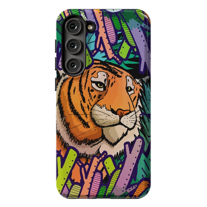 Galaxy S23 Plus StrongFit Tiger in the undergrowth  by Steve Wade (Swade)