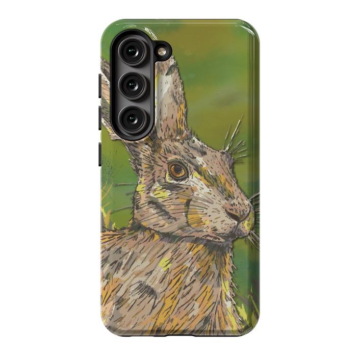 Galaxy S23 StrongFit Summer Hare by Lotti Brown