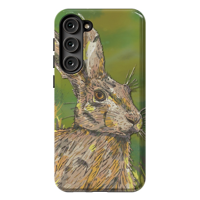 Galaxy S23 Plus StrongFit Summer Hare by Lotti Brown