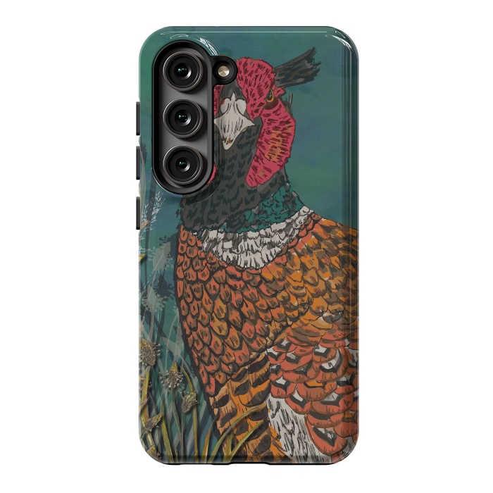 Galaxy S23 StrongFit Funny Pheasant by Lotti Brown