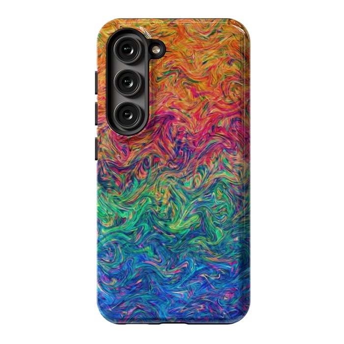 Galaxy S23 StrongFit Fluid Colors G249 by Medusa GraphicArt