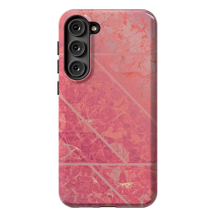 Galaxy S23 Plus StrongFit Pink Marble Texture G281 by Medusa GraphicArt