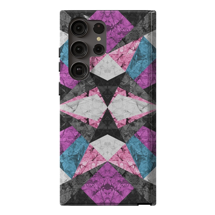 Galaxy S23 Ultra StrongFit Marble Geometric Background G438 by Medusa GraphicArt