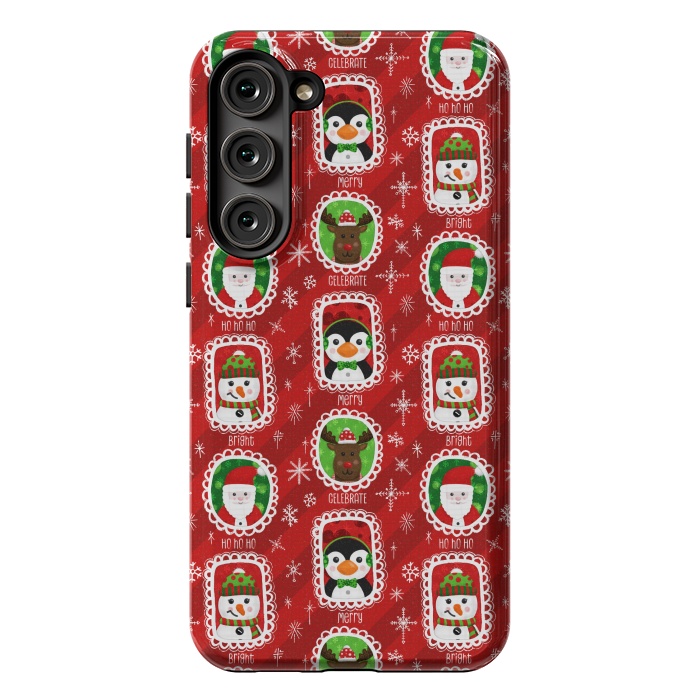 Galaxy S23 Plus StrongFit Santa and Friends by Noonday Design