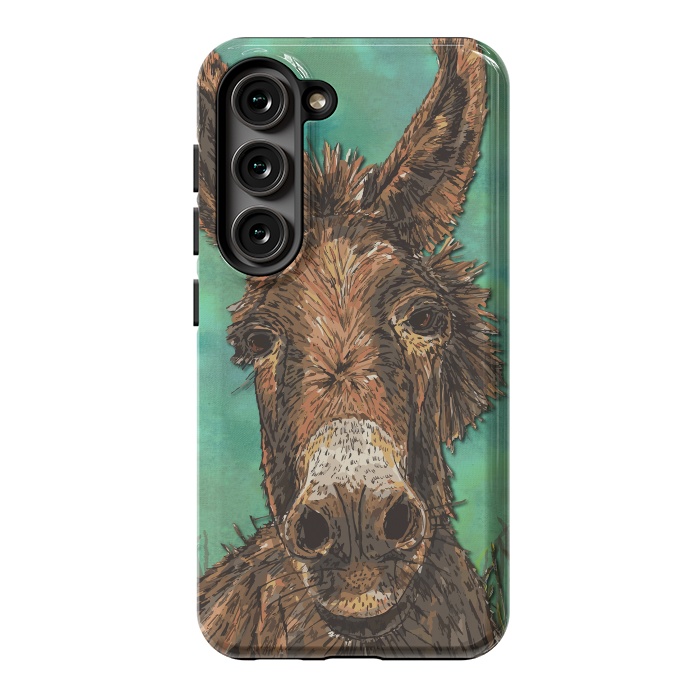 Galaxy S23 StrongFit Little Brown Donkey by Lotti Brown