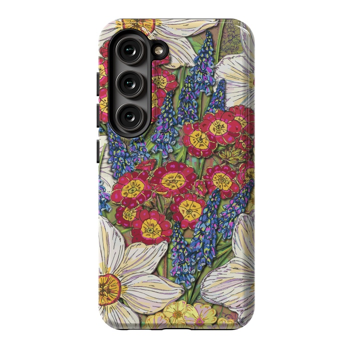 Galaxy S23 StrongFit Spring Flowers by Lotti Brown