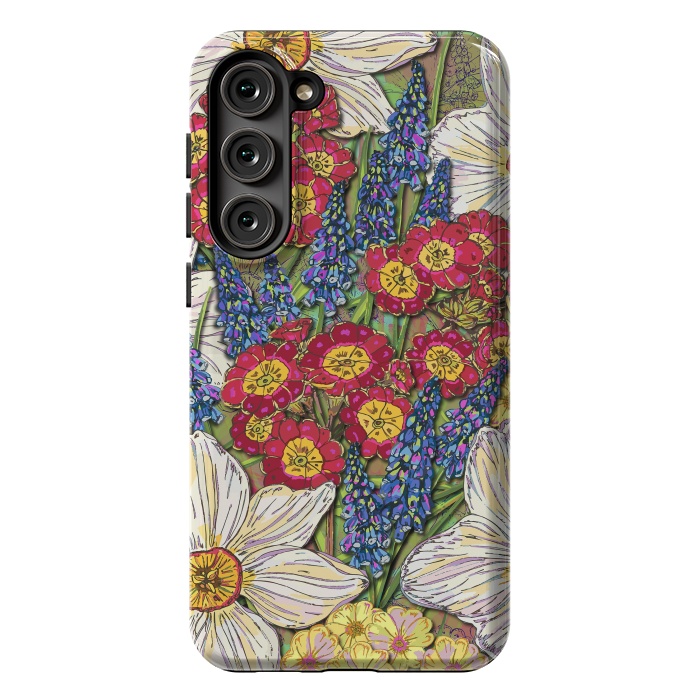 Galaxy S23 Plus StrongFit Spring Flowers by Lotti Brown