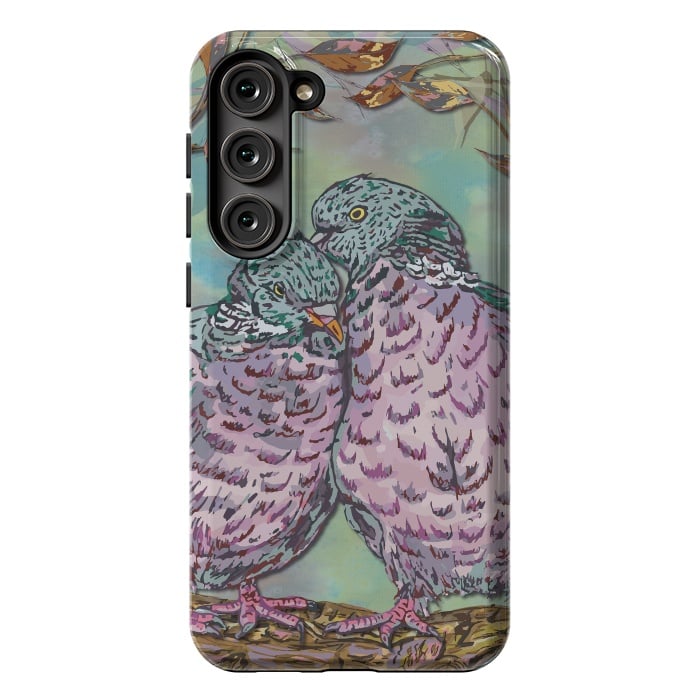 Galaxy S23 Plus StrongFit Loving Ring Doves by Lotti Brown