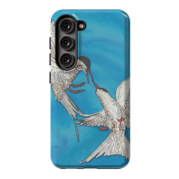 Galaxy S23 StrongFit Arctic Terns by Lotti Brown