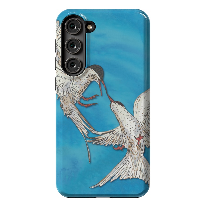 Galaxy S23 Plus StrongFit Arctic Terns by Lotti Brown