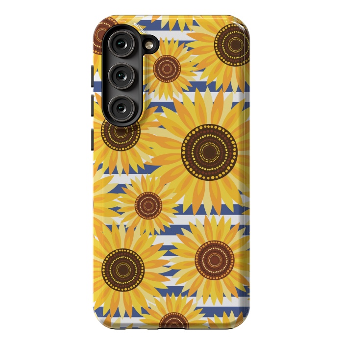 Galaxy S23 Plus StrongFit Sunflowers by Laura Grant