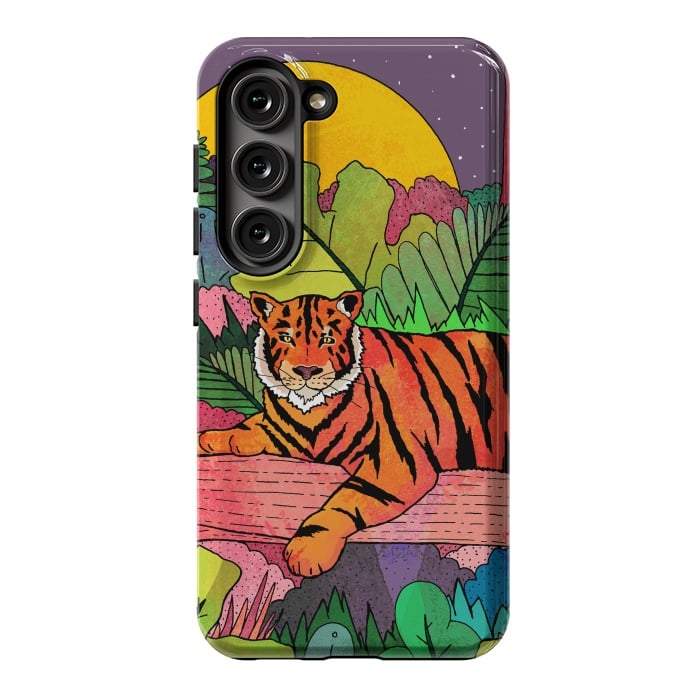 Galaxy S23 StrongFit Spring Tiger by Steve Wade (Swade)