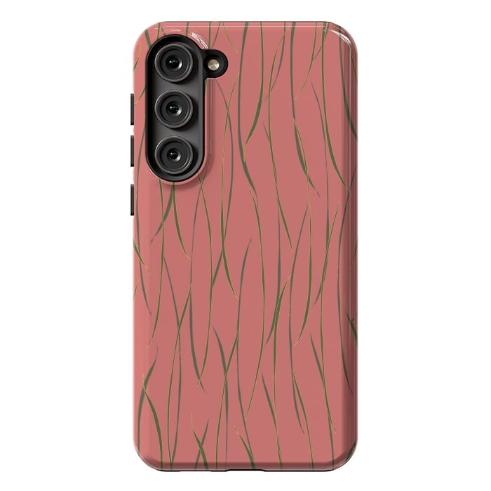 Galaxy S23 Plus StrongFit Coral Stripe by Lotti Brown