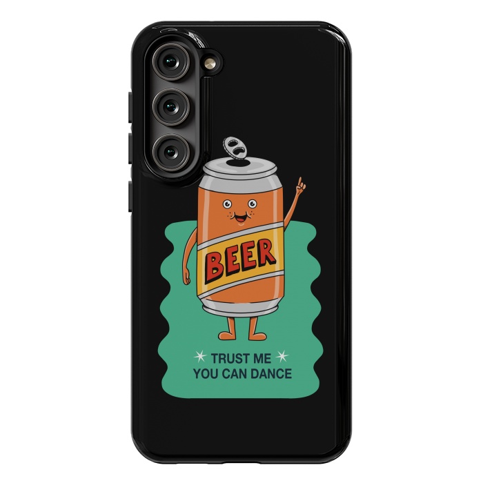 Galaxy S23 Plus StrongFit Beer you can dance black by Coffee Man