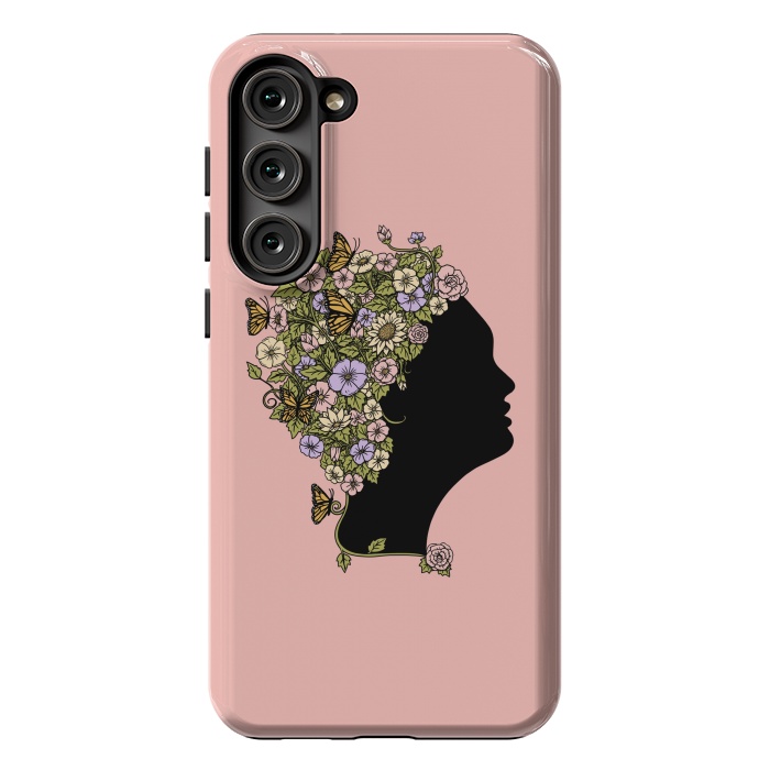 Galaxy S23 Plus StrongFit Floral Lady Pink by Coffee Man