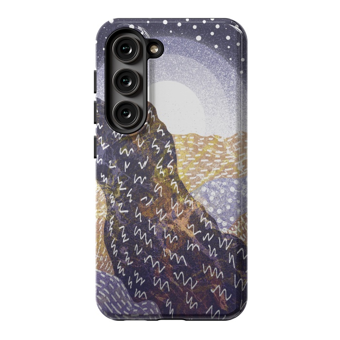Galaxy S23 StrongFit Mauve and gold hills by Steve Wade (Swade)