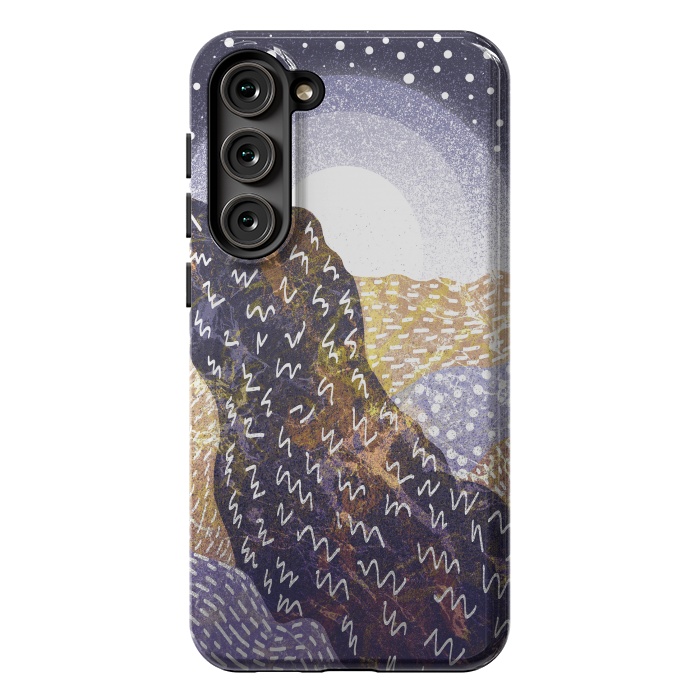 Galaxy S23 Plus StrongFit Mauve and gold hills by Steve Wade (Swade)