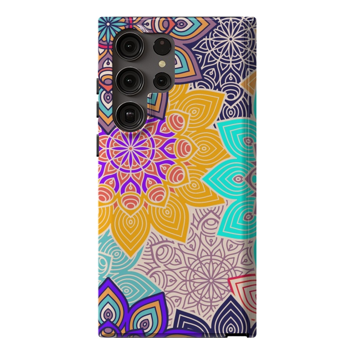 Galaxy S23 Ultra StrongFit Repeated Tropical Mandalas by ArtsCase