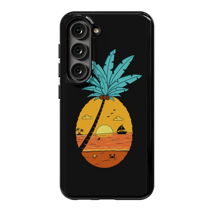 Galaxy S23 StrongFit Pineapple Nature Black by Coffee Man