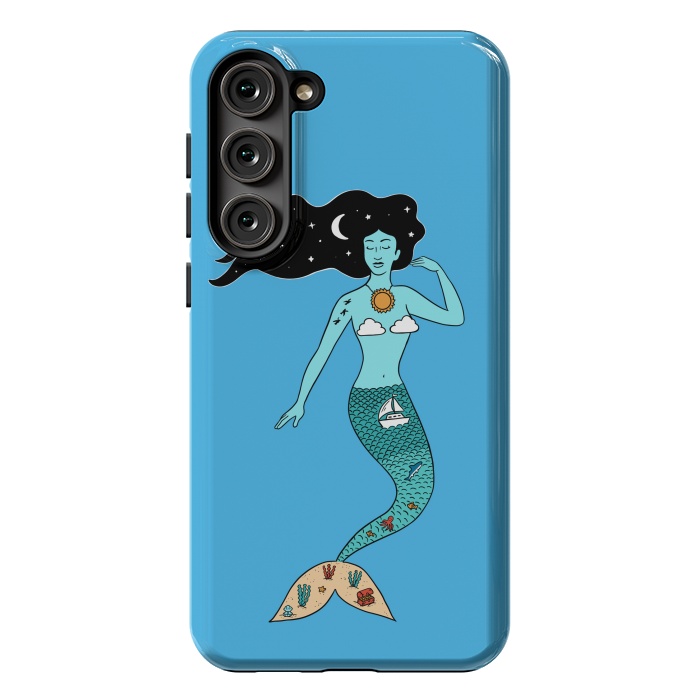 Galaxy S23 Plus StrongFit Mermaid Nature Blue by Coffee Man