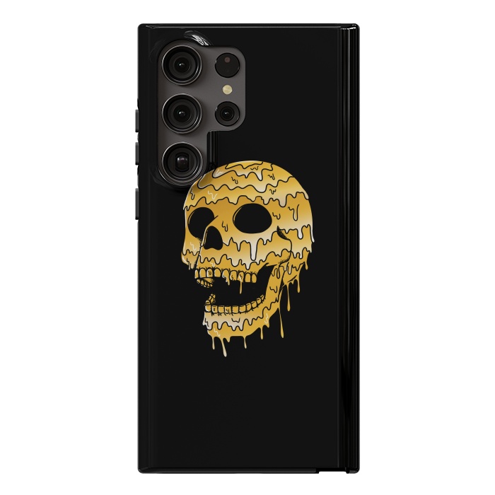 Galaxy S23 Ultra StrongFit Gold Skull by Coffee Man