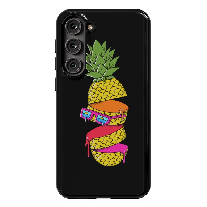 Galaxy S23 Plus StrongFit Pineapple colors Black by Coffee Man