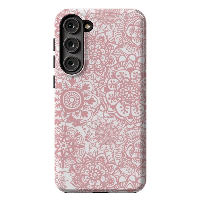 Galaxy S23 Plus StrongFit Light Pink Mandala Pattern by Julie Erin Designs