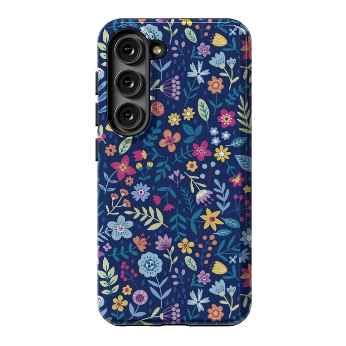 Galaxy S23 StrongFit Multicolor Beautiful Flowers  by ArtsCase