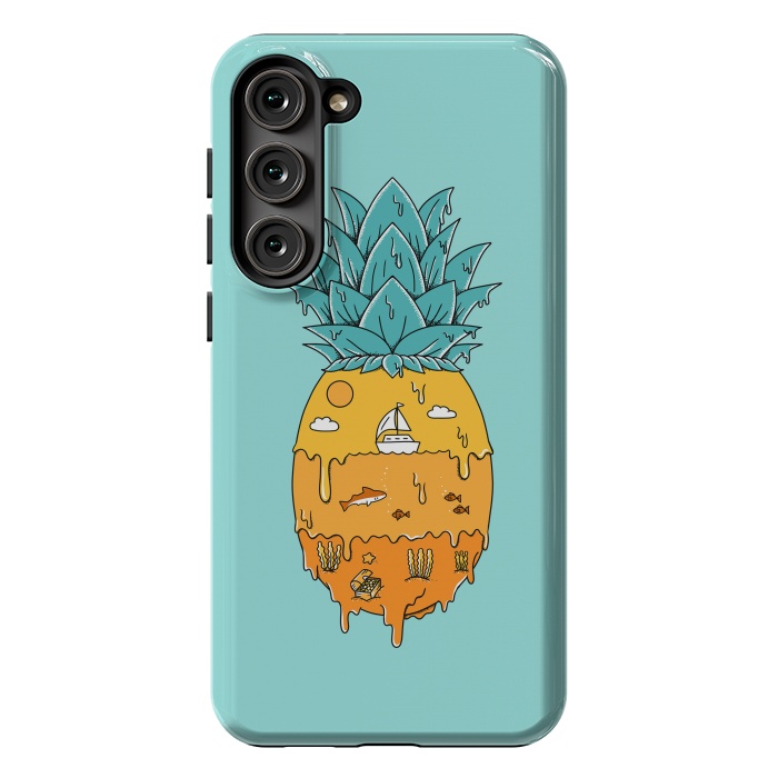 Galaxy S23 Plus StrongFit Pineapple Landscape green by Coffee Man
