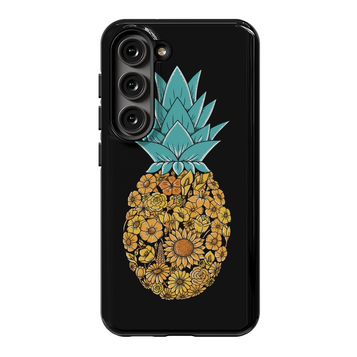 Galaxy S23 StrongFit Pineapple Floral by Coffee Man