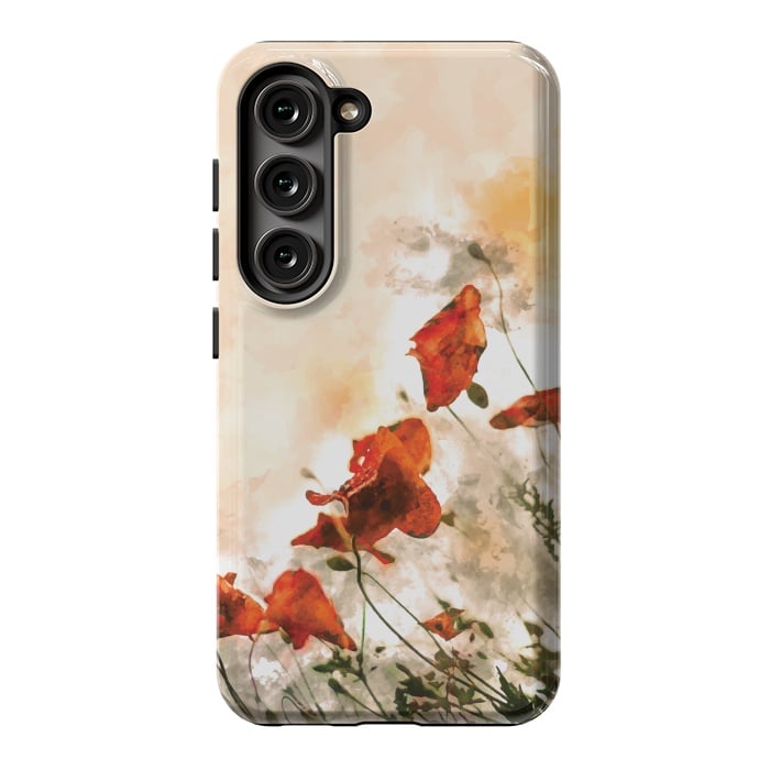 Galaxy S23 StrongFit Red Poppy II by Creativeaxle