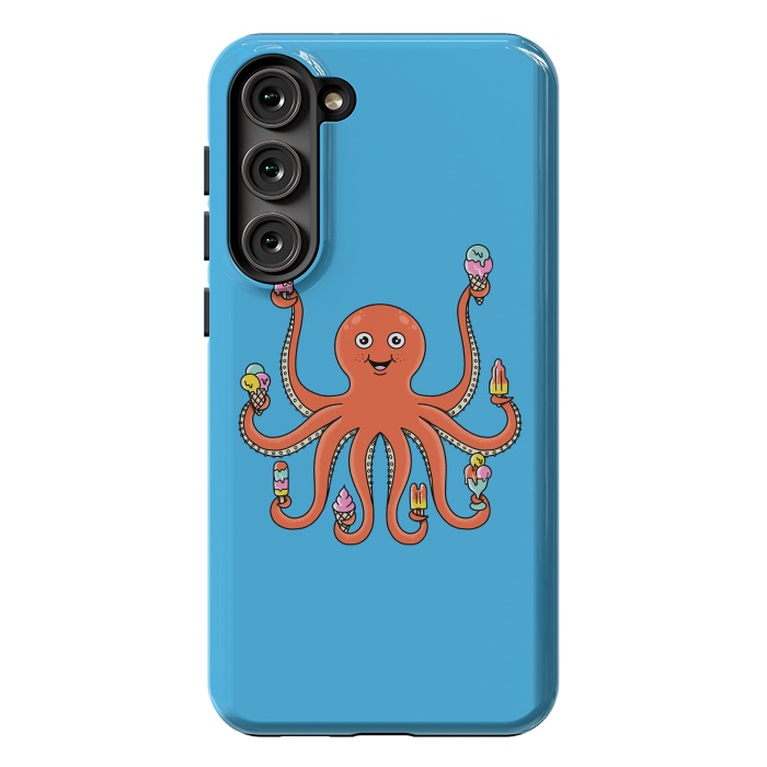 Galaxy S23 Plus StrongFit Octopus Ice Creams by Coffee Man