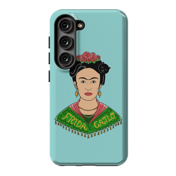 Galaxy S23 StrongFit Frida Catlo by Coffee Man