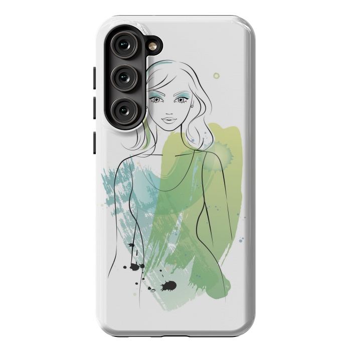 Galaxy S23 Plus StrongFit Watercolour girl by Martina