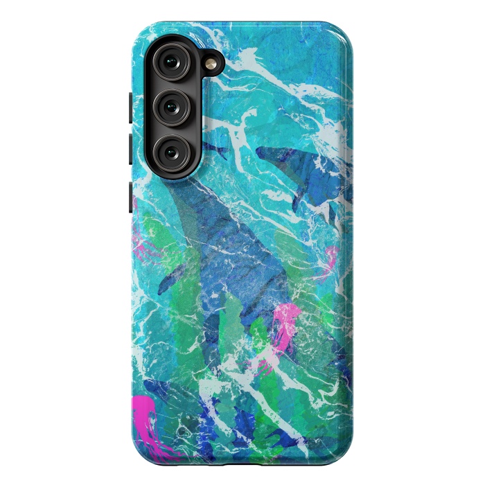Galaxy S23 Plus StrongFit Ocean whales by Steve Wade (Swade)