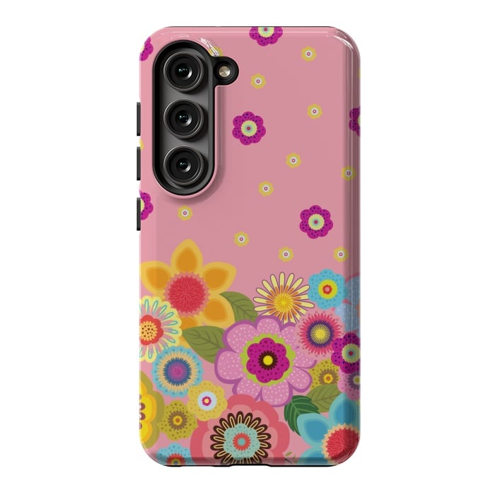 Galaxy S23 StrongFit assorted spring flowers by ArtsCase