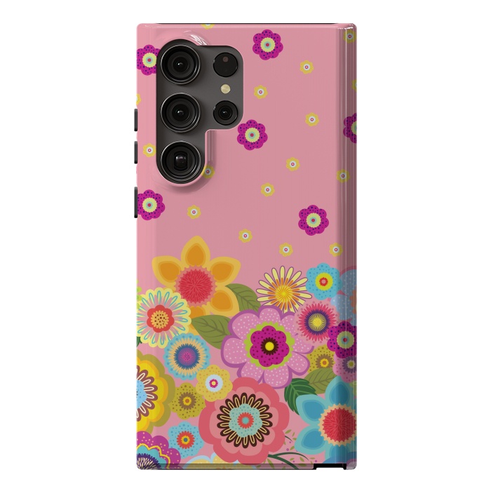 Galaxy S23 Ultra StrongFit assorted spring flowers by ArtsCase