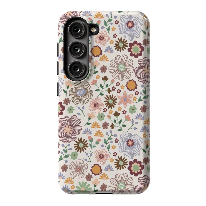 Galaxy S23 StrongFit Autumn Wild Bloom by TracyLucy Designs