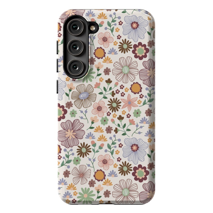 Galaxy S23 Plus StrongFit Autumn Wild Bloom by TracyLucy Designs