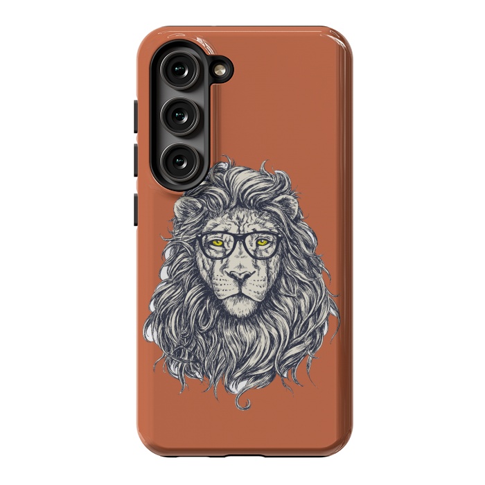 Galaxy S23 StrongFit Hipster Lion by Winston