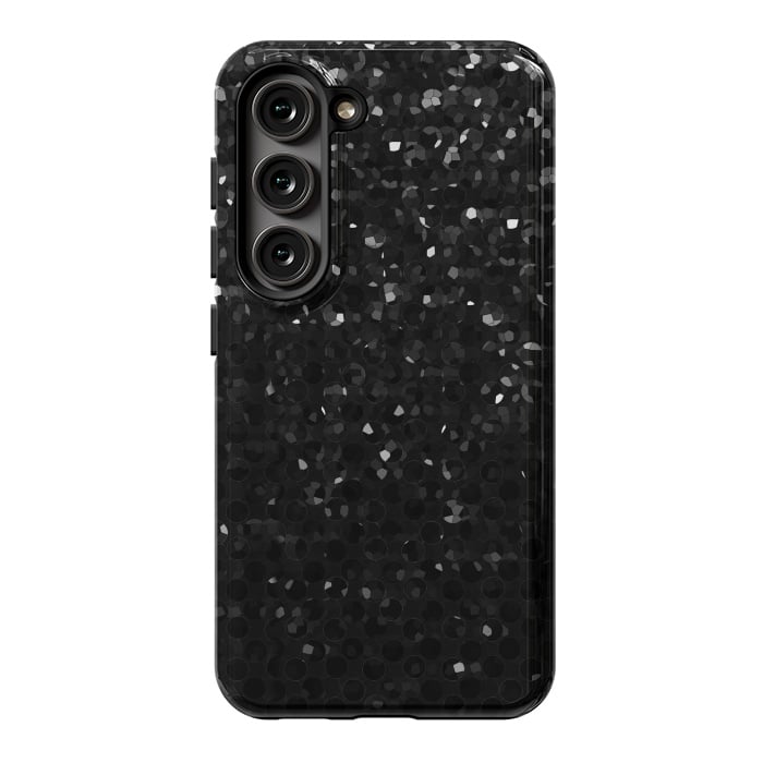Galaxy S23 StrongFit Black Crystal Bling Strass G283 by Medusa GraphicArt