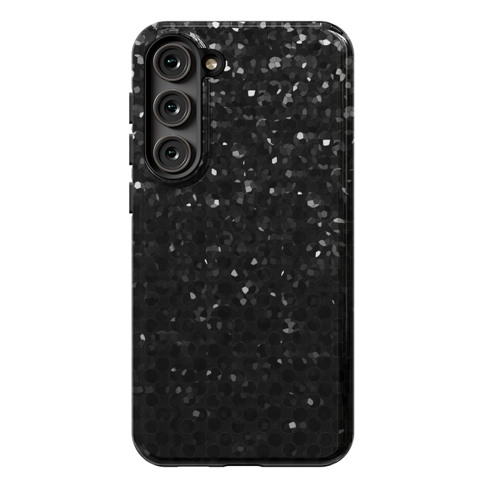 Galaxy S23 Plus StrongFit Black Crystal Bling Strass G283 by Medusa GraphicArt