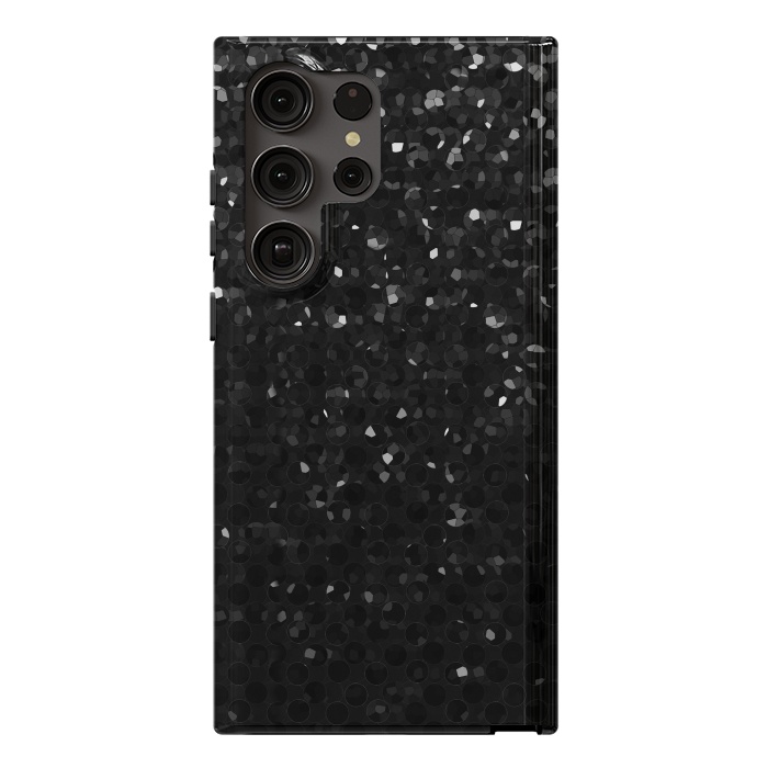 Galaxy S23 Ultra StrongFit Black Crystal Bling Strass G283 by Medusa GraphicArt