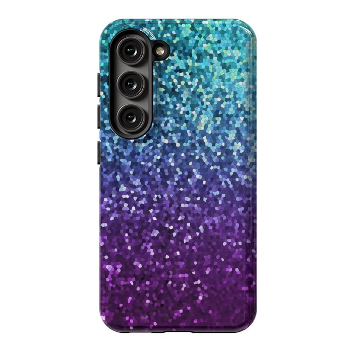 Galaxy S23 StrongFit Mosaic Sparkley Texture G198 by Medusa GraphicArt